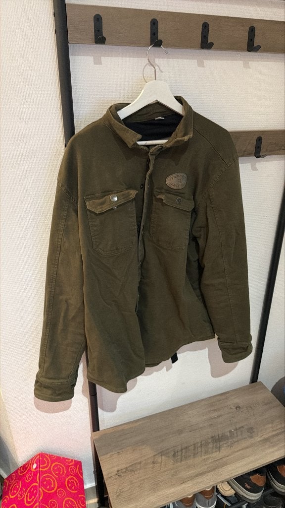 Modeka 46 motorjas – groen – maat 2XL, Motoren, Ophalen, Jas | textiel, Heren, Modeka