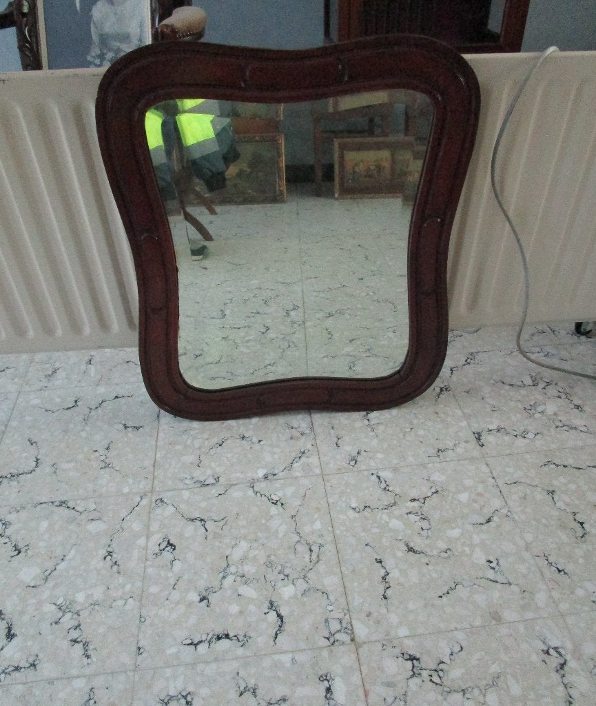 houten spiegel, Ophalen, Gebruikt