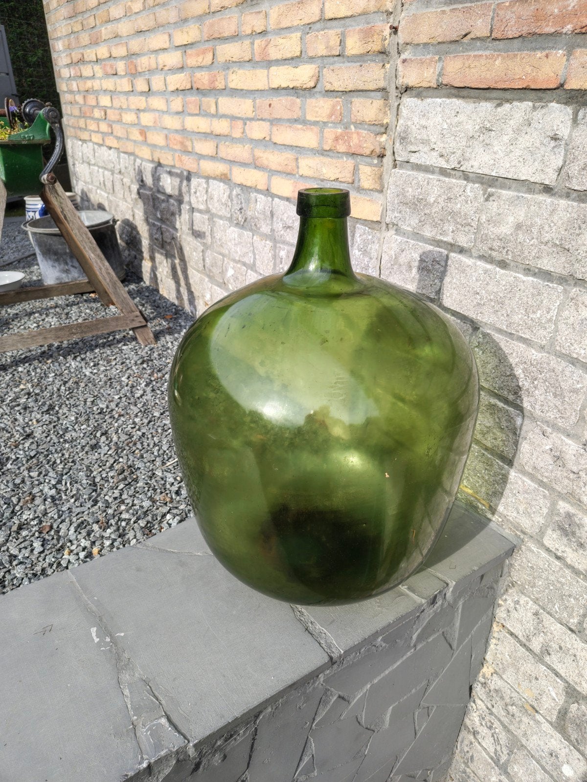 magnifique très grand vase Damme Jeanne en verre, Enlèvement