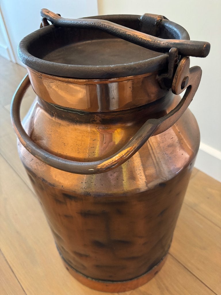 Antieke verkoperde melkkan 50cm hoog, Antiek en Kunst, Ophalen, Koper