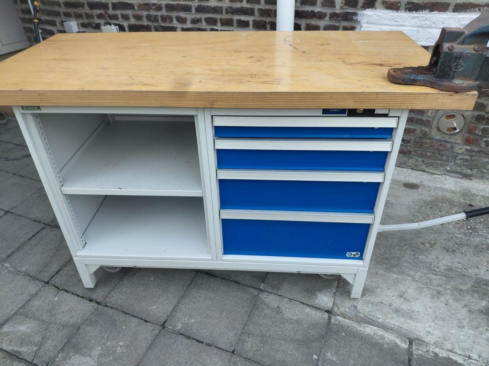 l'établie d'atelier, Enlèvement, Utilisé, Rabattable