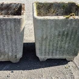 Paire de jardinière en béton, Enlèvement ou Envoi, 30 à 60 cm, Moins de 60 cm, Carré