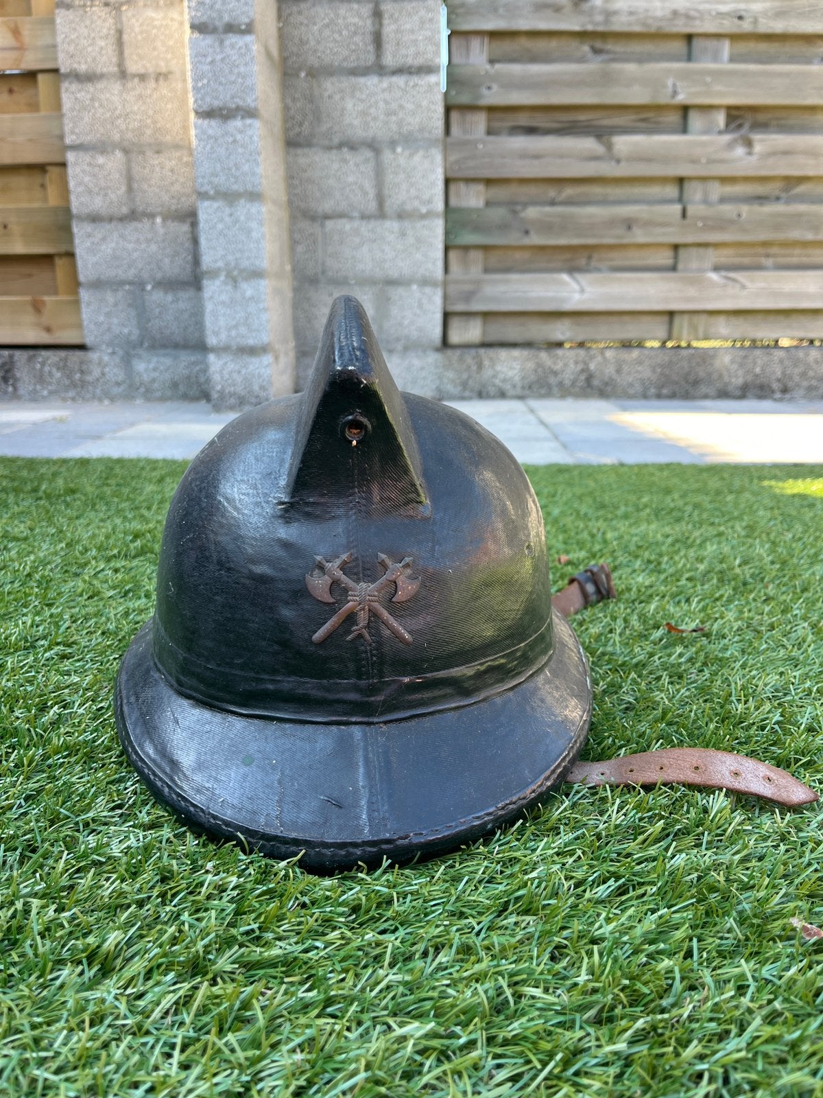 Brandweerhelm anno 1960/, Ophalen of Verzenden, Overige soorten, Helm of Baret