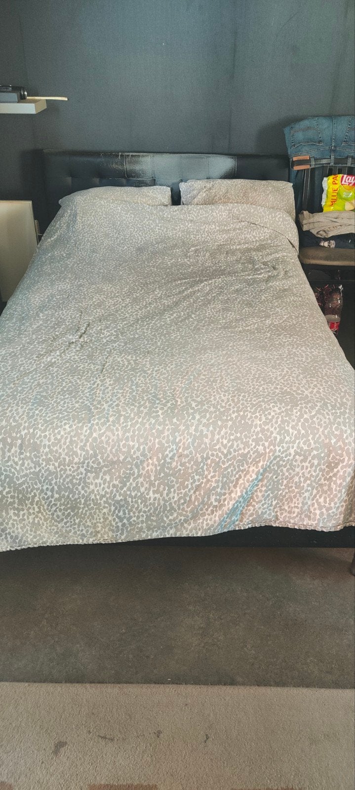 twijfel bed 120 cm, Huis en Inrichting, Gebruikt, Zwart, Tweepersoons, Ophalen of Verzenden
