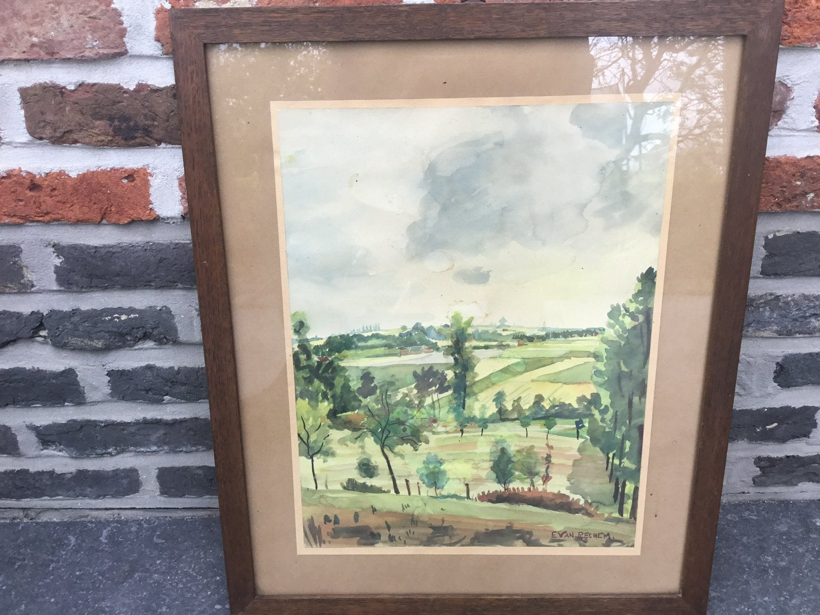 E(dgar)Van Rechem °1938 Oudenaarde Akwarel, Ophalen