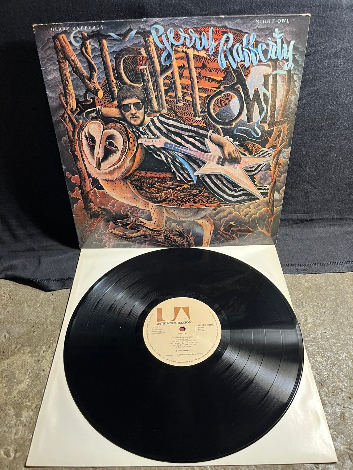 Vinyl lp gerry rafferty night owl, Cd's en Dvd's, Vinyl | Hardrock en Metal, LP, Originele persing, Ophalen of Verzenden, 12 inch