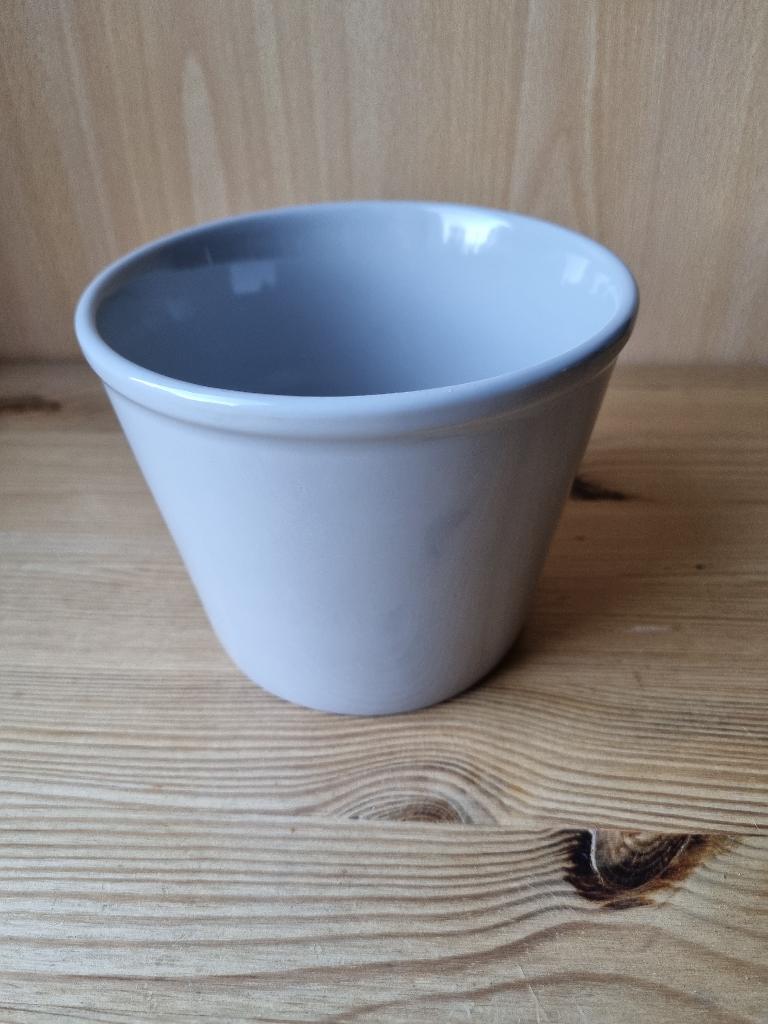 Bloempot Grijs 12,5cm, Jardin & Terrasse, Pots de fleurs, Comme neuf, Poterie, Intérieur, Balcon, Moins de 40 cm, Moins de 25 cm