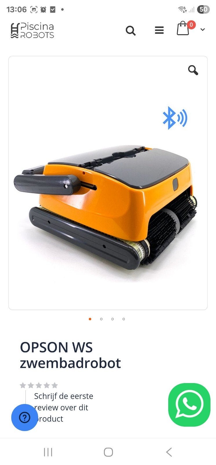 Draadloze zwembad robot doet bodem en wanden, Ophalen