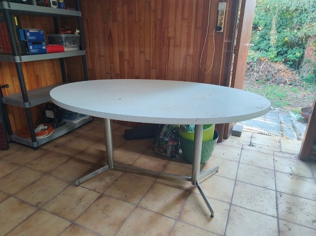Vintage mid century formica eettafel, Ophalen, Huis en Inrichting