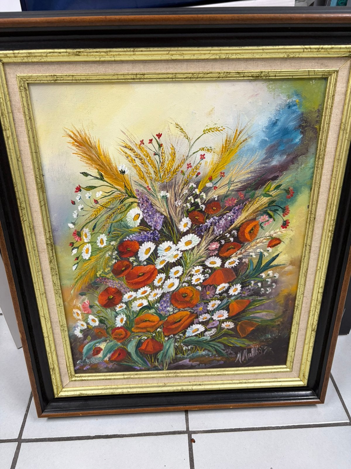Schilderij op doek, Antiek en Kunst, Kunst | Schilderijen | Klassiek, Ophalen, Doek