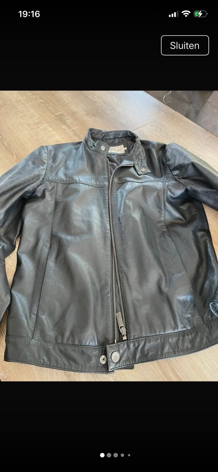 Echt leder jasje heren maat S merk Calvin Klein, Kleding | Heren, Ophalen, Zo goed als nieuw, Maat 46 (S) of kleiner