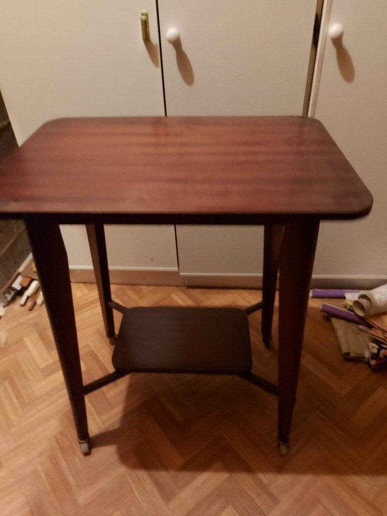 petite table en bois sur roulettes, 25 à 50 cm, 50 à 100 cm, Enlèvement, Utilisé