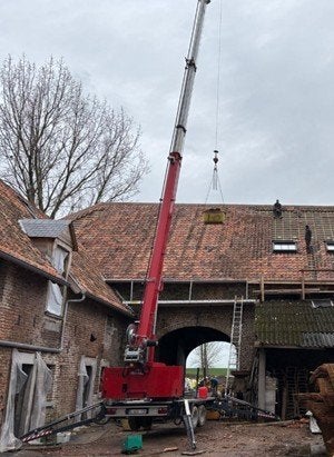 bouwkraan op aanhangwagen Böcker, Ophalen, Hijswerktuig