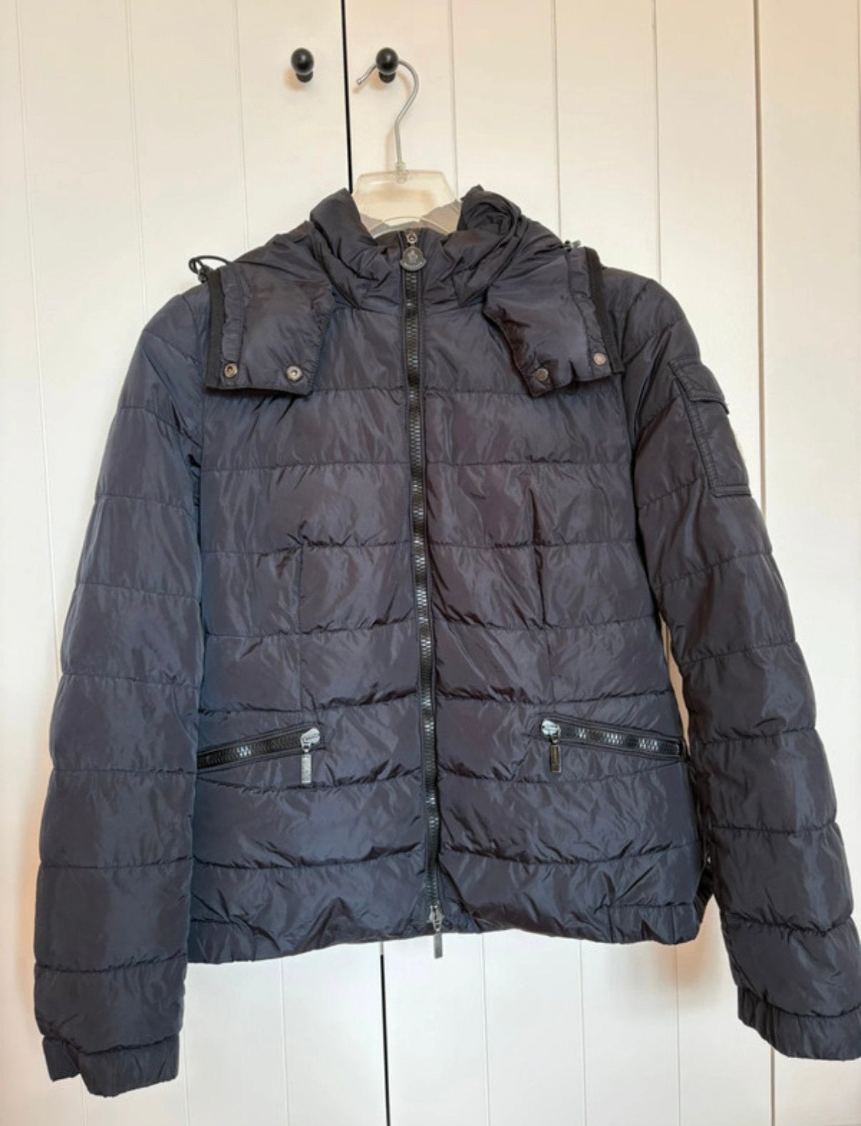 Jas Moncler, Kleding | Dames, Ophalen of Verzenden, Gedragen, Maat 36 (S), Blauw