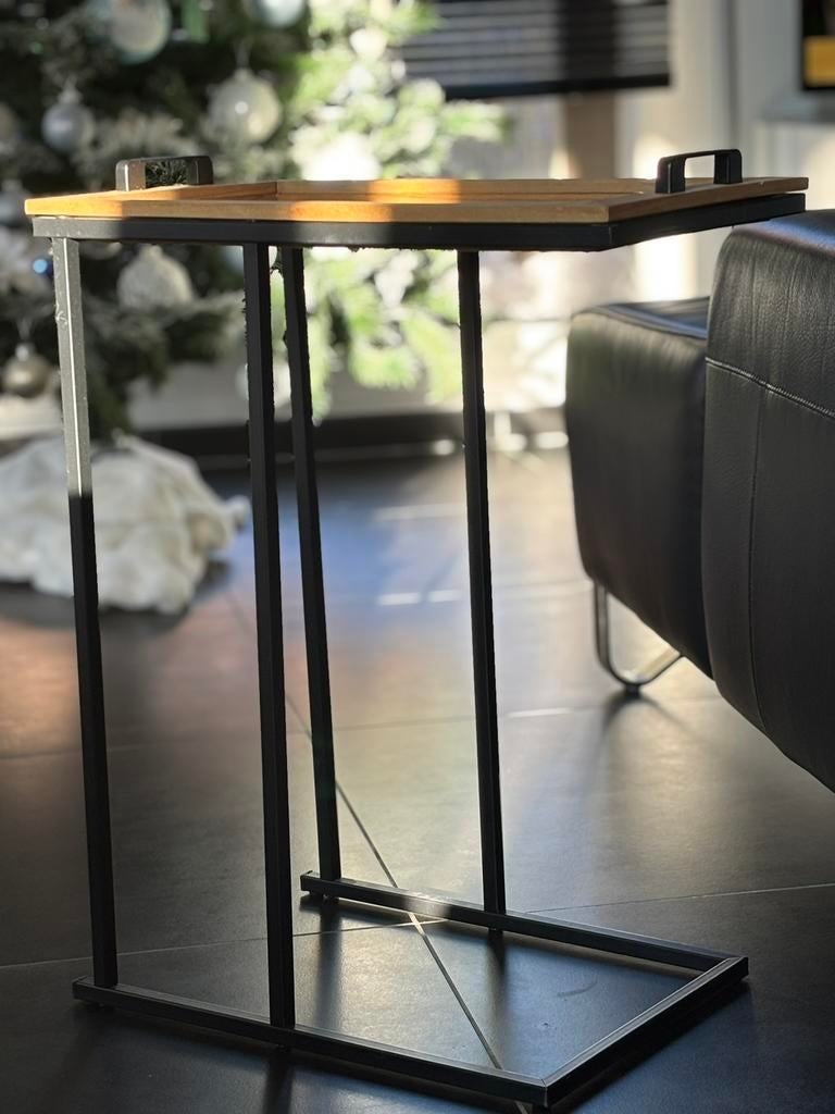 Bijzettafel met afneembare plateau, Huis en Inrichting, Tafels | Salontafels, Ophalen, Gebruikt