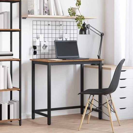Bureau / tafeltje industriële stijl 100x50cm, Huis en Inrichting, Ophalen, In hoogte verstelbaar, Zo goed als nieuw