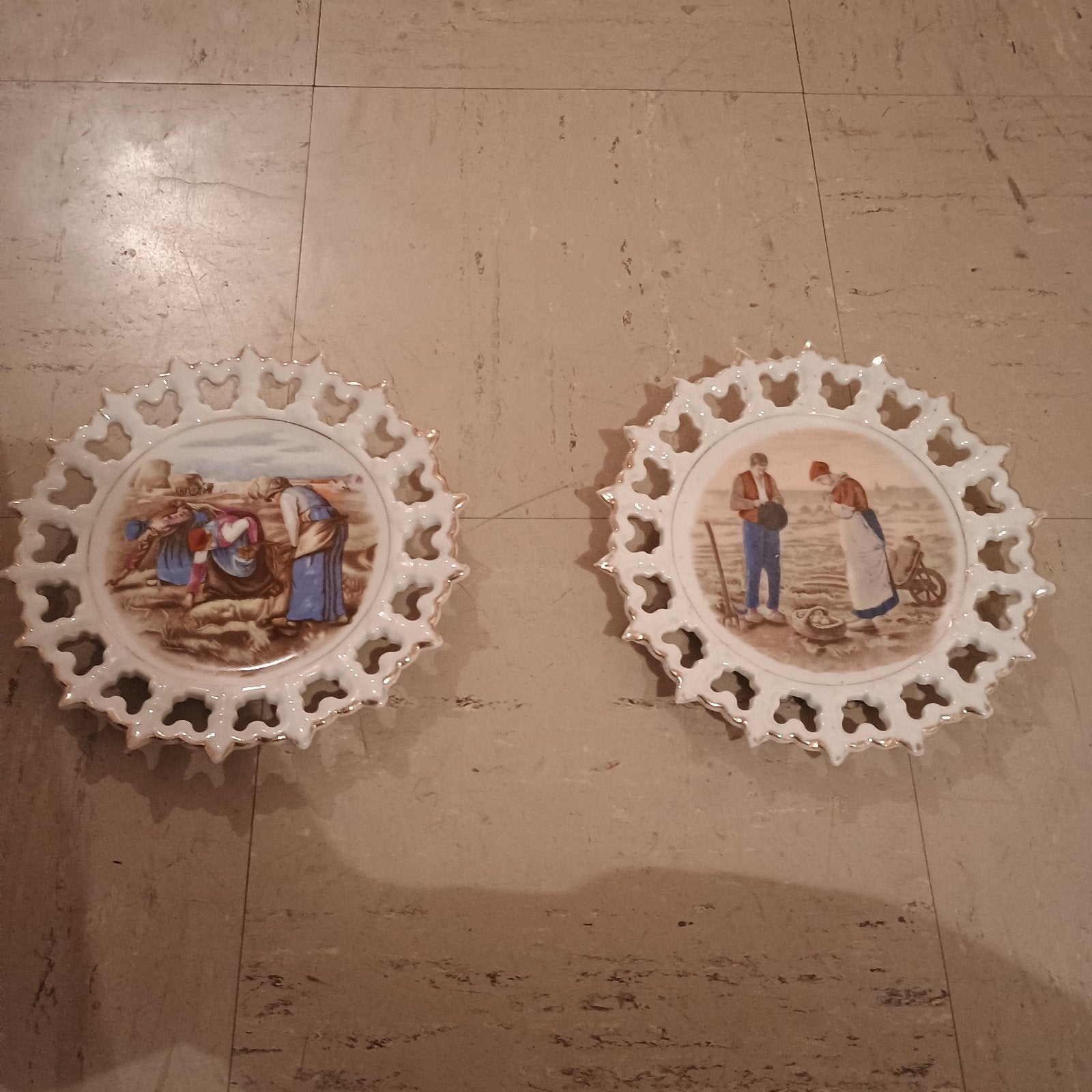Koppel sierborden thema Angelus., Ophalen