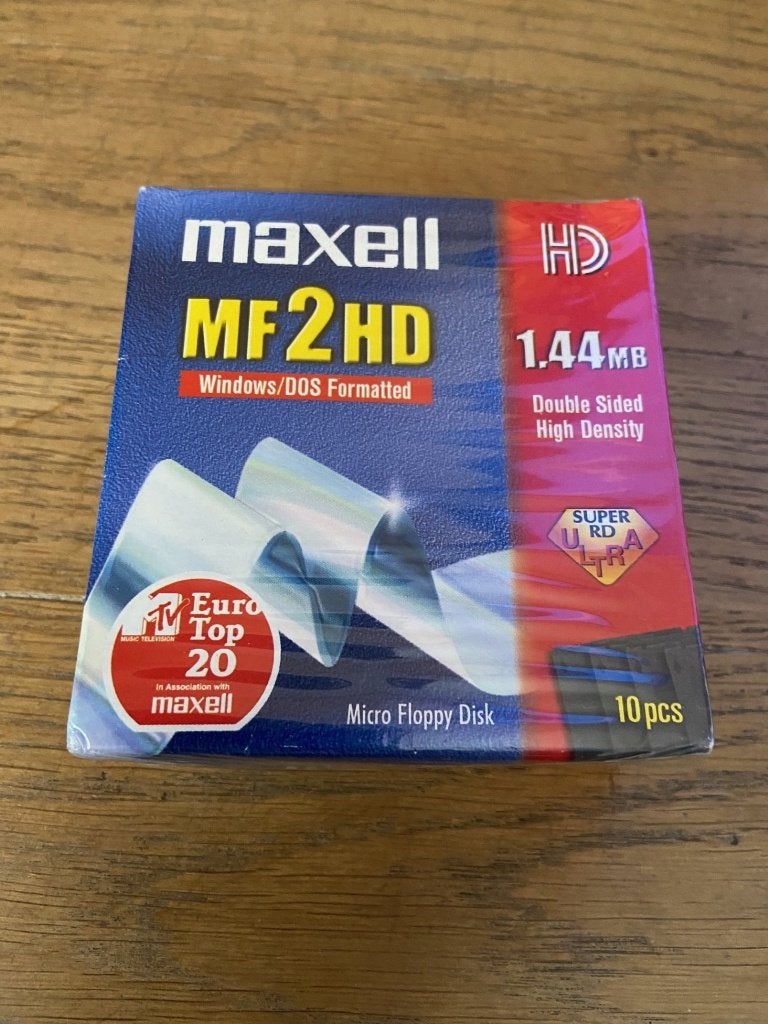 Disquette Maxell 1,44 MF2HD, Computers en Software, Beschrijfbare discs, Verzenden, Overige typen, Nieuw, Maxell