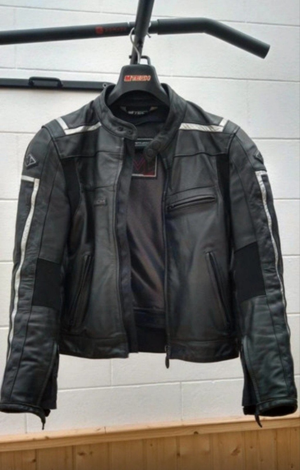 Motorjas leder Mtech - maat 50, Ophalen, Heren, Jas | leer, M-Tech