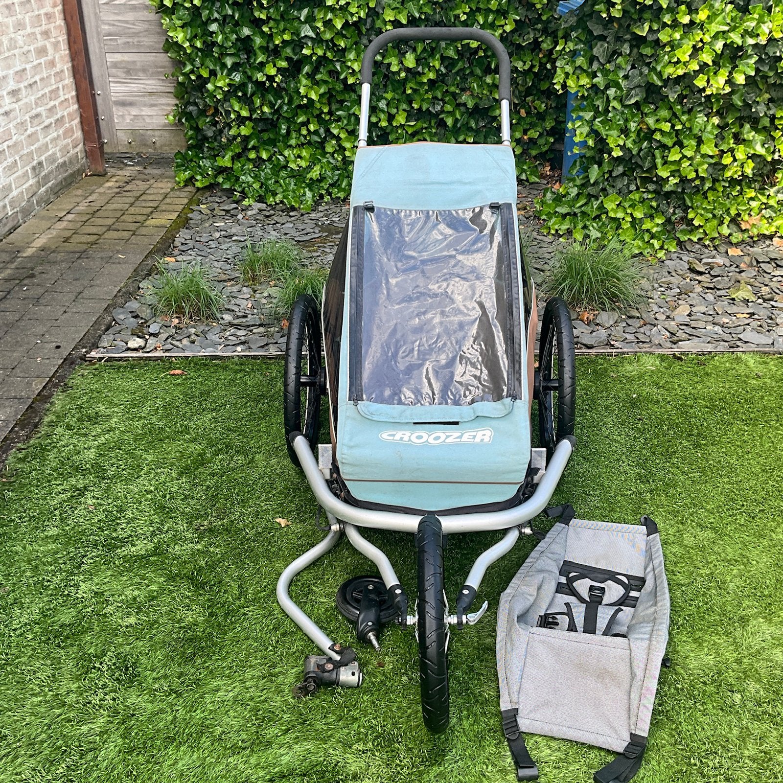 Remorque Croozer Kid pour 1 vélo SUSPENSION et hamac, Vélos & Vélomoteurs, 40 à 60 kg, Comme neuf, Enlèvement, Suspension