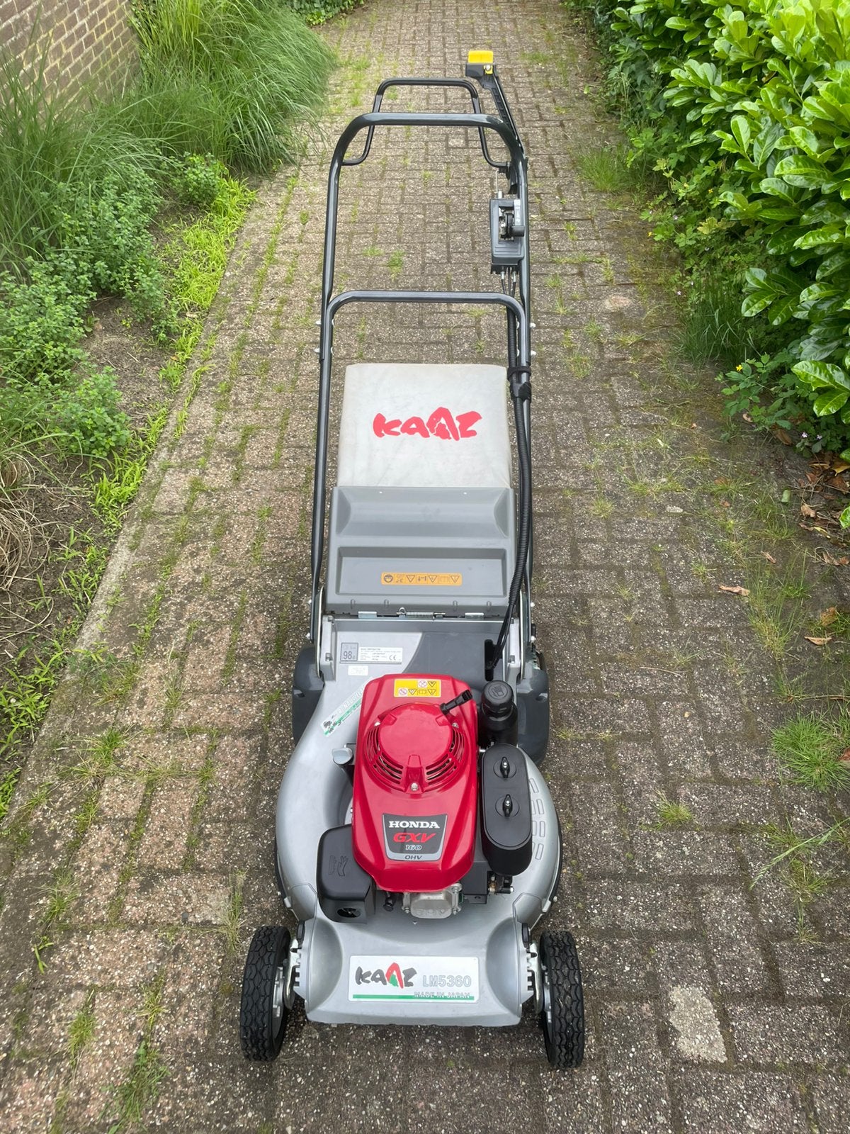 Grasmaaier honda Kaaz LM5360 met rol, Enlèvement, Comme neuf, Sac de ramassage
