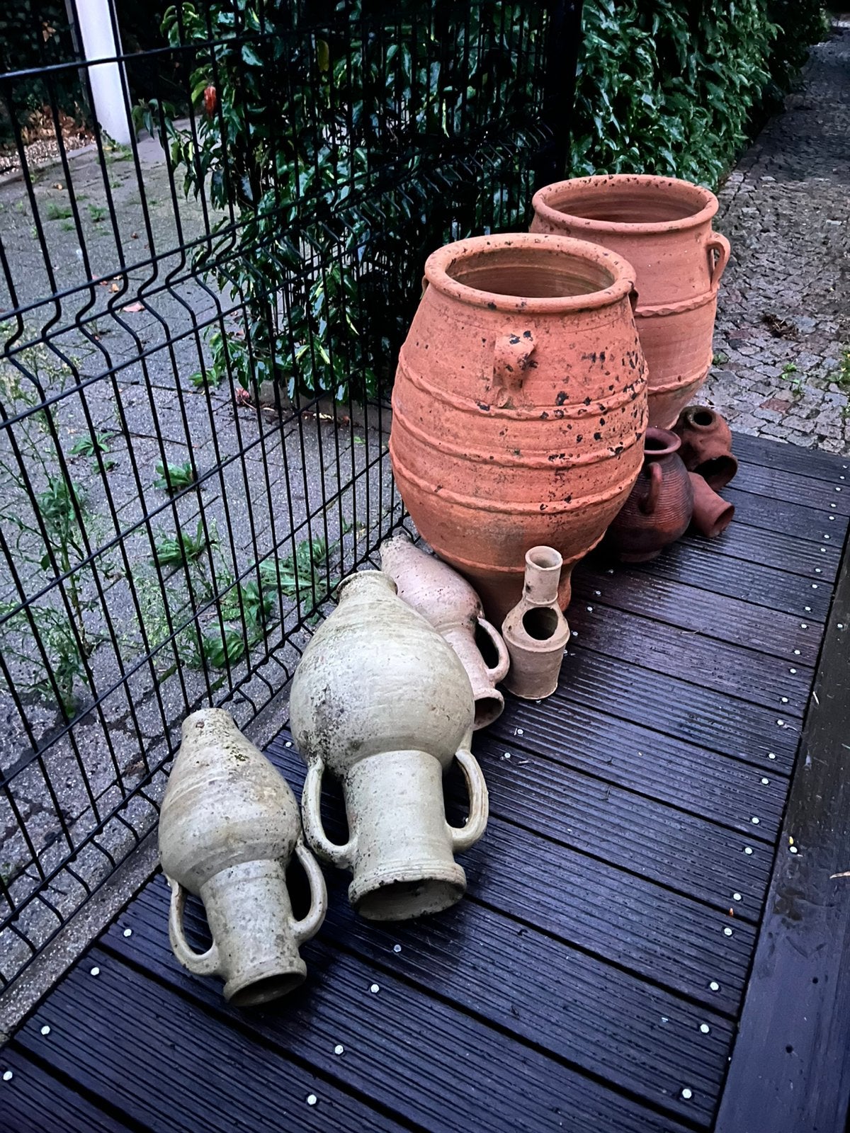 9 terracotta kruiken , grote , middelmatige en klekntjes ., 40 à 70 cm, 25 à 40 cm, Enlèvement, Utilisé