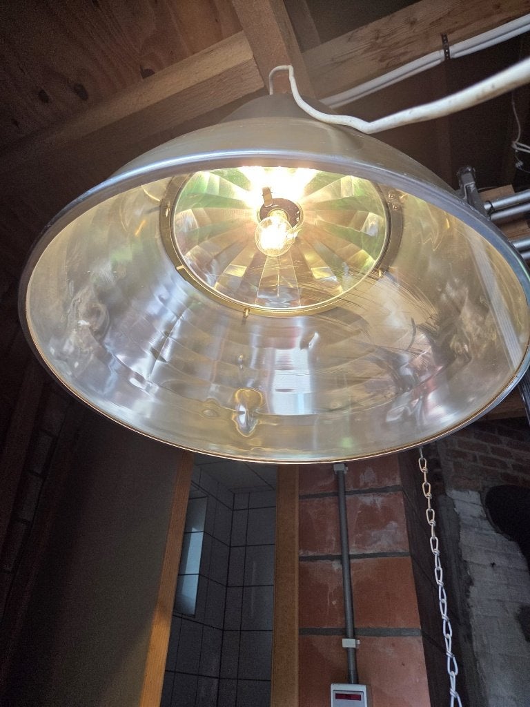 industriele lamp, Huis en Inrichting, Lampen | Tafellampen, Ophalen, Gebruikt, Vintage, 52 cm