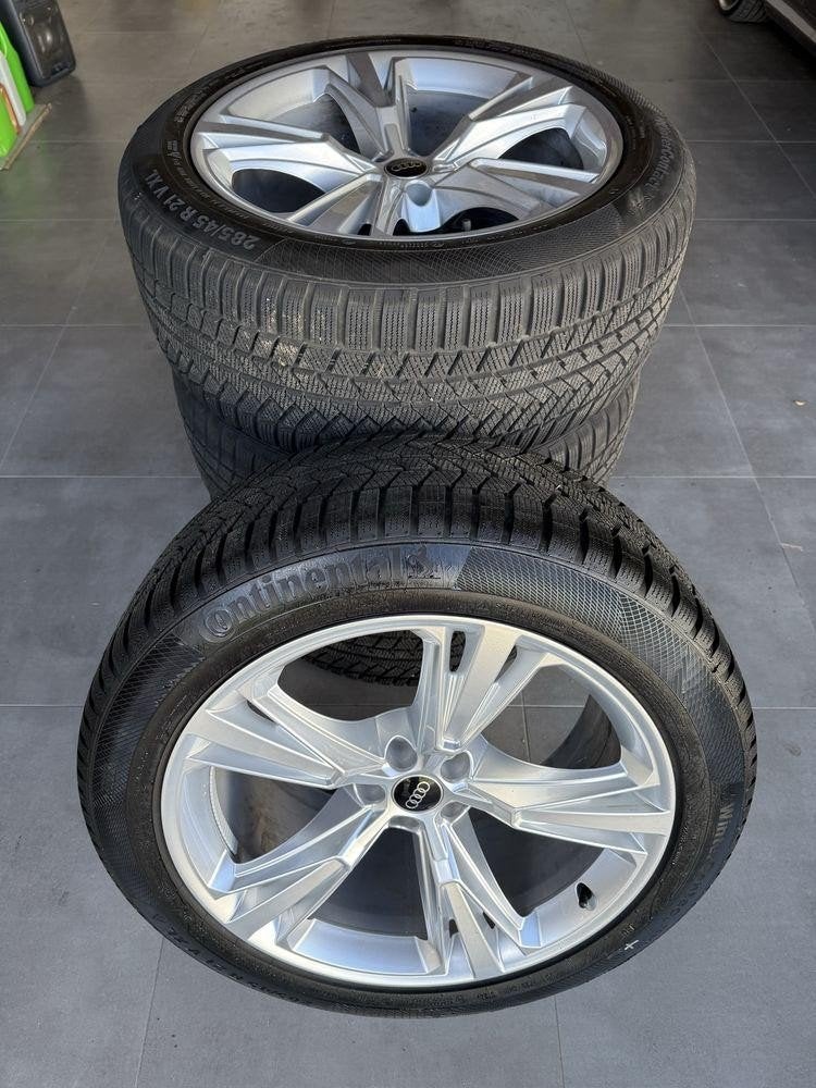 jantes Audi sport Q8 21 pouces avec pneus Continental, Pneus et Jantes, Pneus hiver, 285 mm, 21 pouces