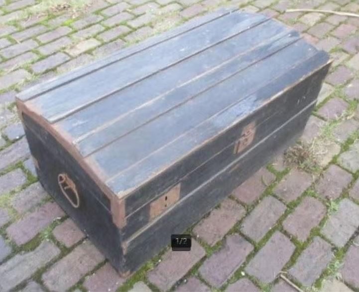 Leuke Antieke Houten Kist - 88x45x39, Ophalen of Verzenden, Gebruikt