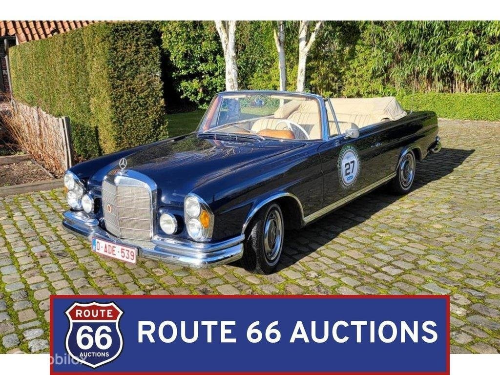 Mercedes-Benz 220SE Cabriolet | 1965 | Route 66 Auctions, Autos, Achat, Entreprise, Boîte manuelle, Autre carrosserie