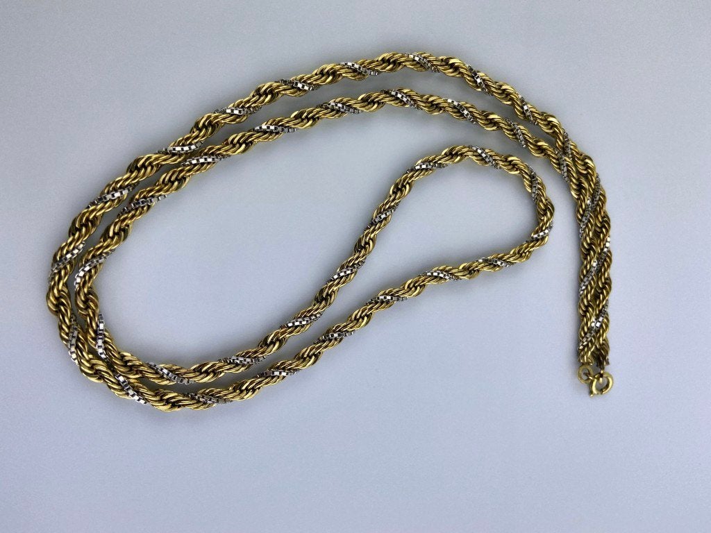 Goudkleurige halsketting, Handtassen en Accessoires, Kettingen, Ophalen of Verzenden, Zo goed als nieuw, Goud, Overige materialen