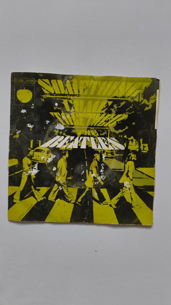 Frans 45-toerenvinyl, Beatles „Something/Come Together”, Ophalen of Verzenden, Gebruikt, 7 inch, Overige genres