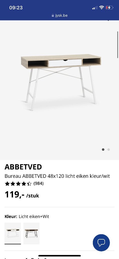 Bureau jysk, Ophalen, Gebruikt, Jysk, Beige