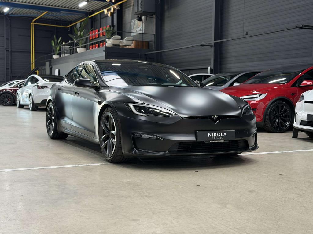 Tesla Model S PLAID - 1020 HP - 21" WHEELS - FACELIFT -AUTOP, Autos, Cuir, 75 kW, Achat, Entreprise