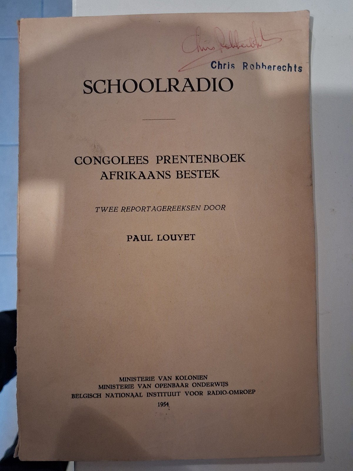 Schoolradio: Congolees Prentenboek - Afrikaans Bestek, Verzenden