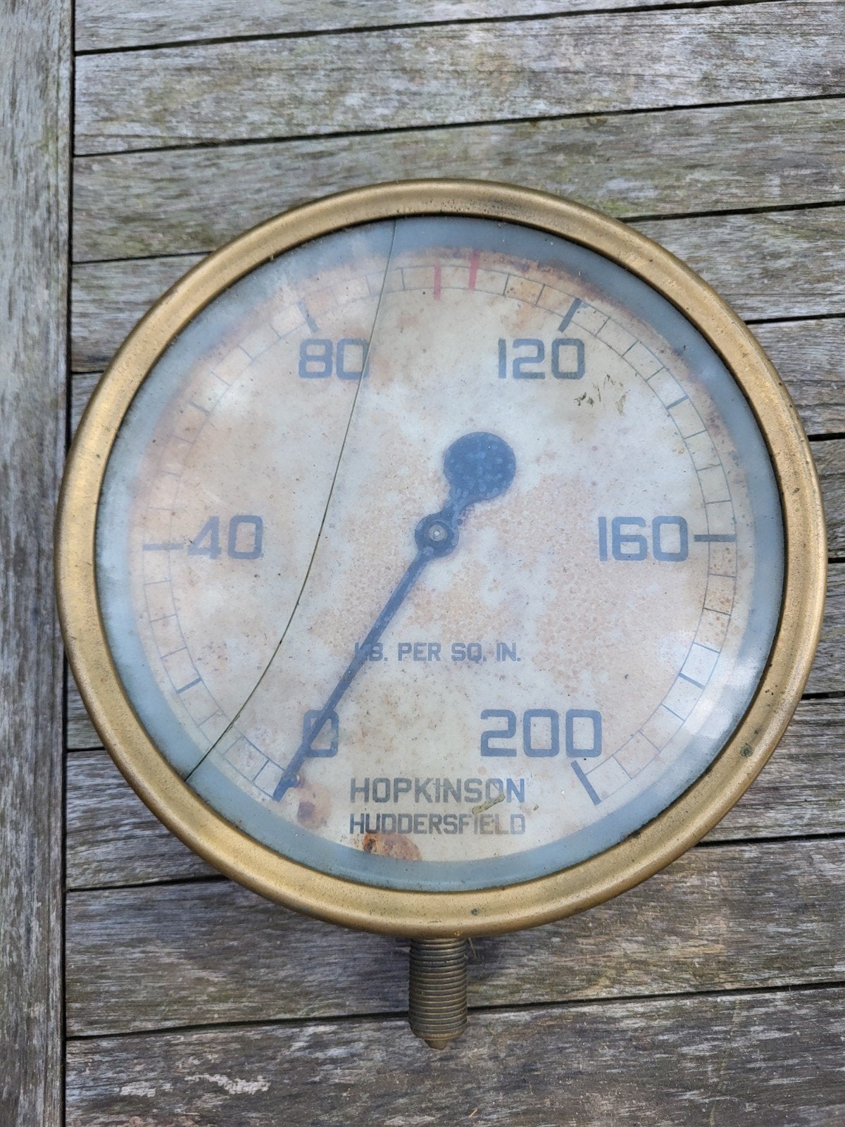 Antieke koperen weeg klok Hopkinson Huddersfield, Ophalen