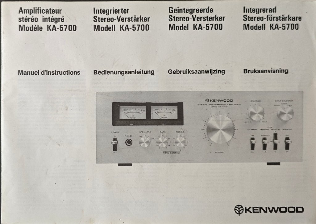 Amplificateur Vintage Kenwood KA-5700 (1978), Autres marques, Moins de 60 watts, Comme neuf, Enlèvement