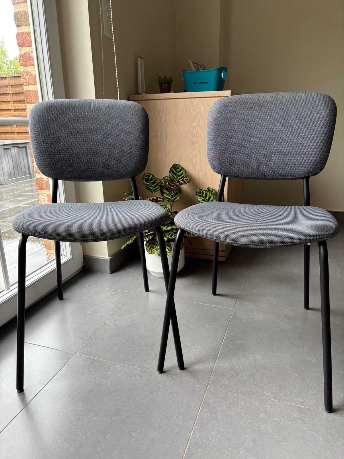 Eetkamerstoelen, Ophalen, Zo goed als nieuw, Grijs