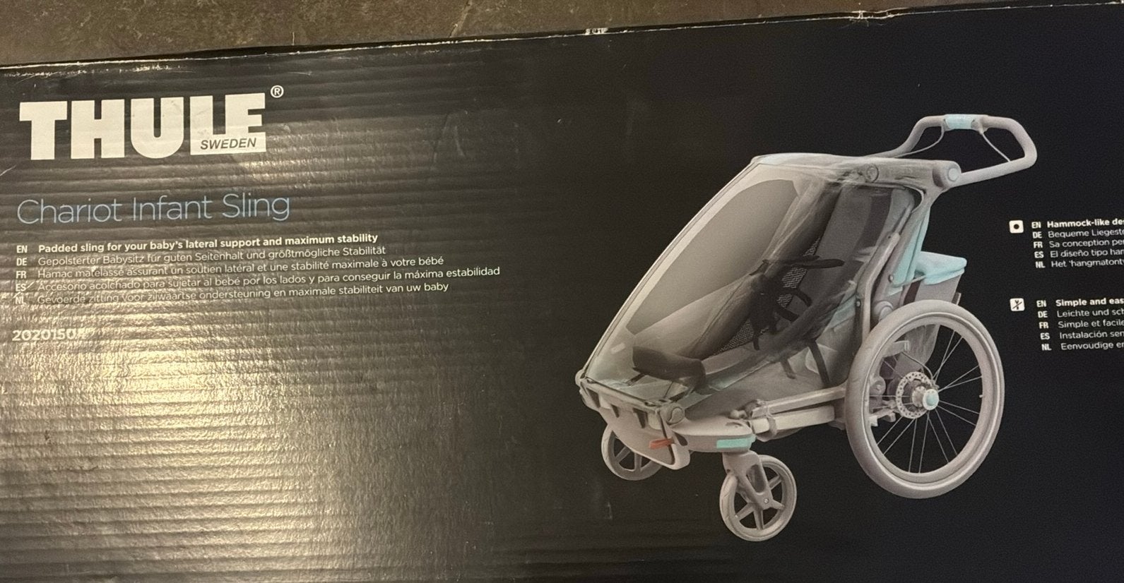Thule infant sling hangmat voor fietskar/bakfiets babies, Enlèvement, Comme neuf