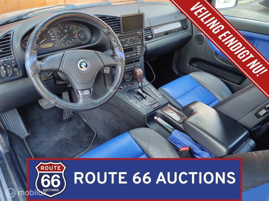BMW 328 iA Cabriolet | 1999 | Route 66 Auctions, Auto's, Zwart, Bedrijf, Handgeschakeld, Overige carrosserie