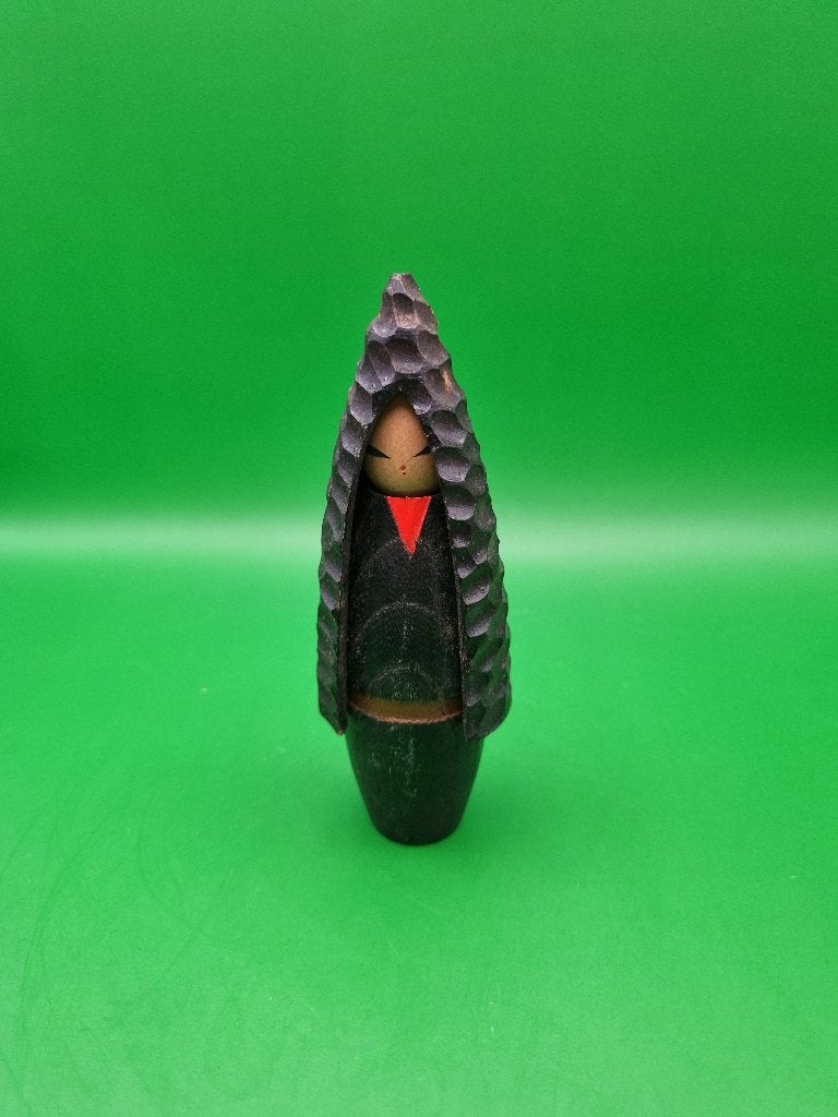 Vintage 'Fuyu No Shojo' kokeshi van Shido Shozan, Antiek en Kunst, Hout, Ophalen of Verzenden, Japan, 12 cm