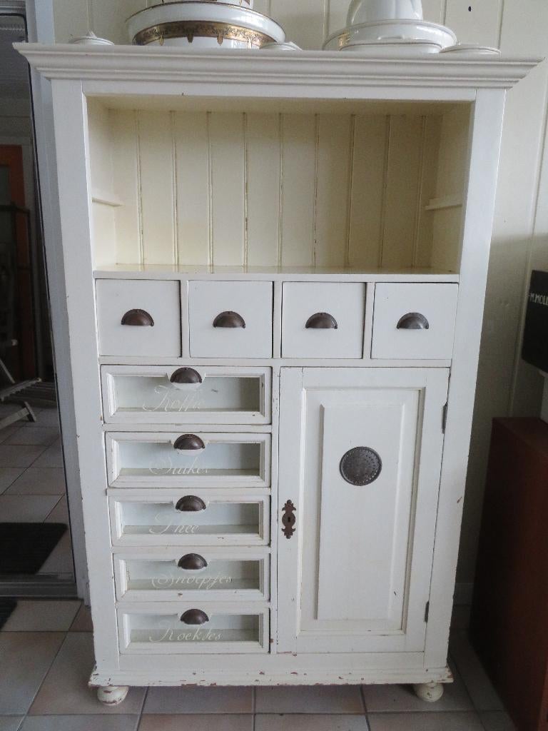 Oude keukenkast, voorraadkast., Ophalen, Gebruikt, Glas, 150 tot 200 cm
