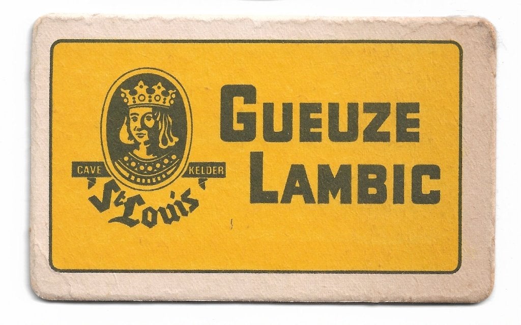 sous bock Gueuze Lambic St Louis, Ophalen of Verzenden, Zo goed als nieuw, Viltje(s)