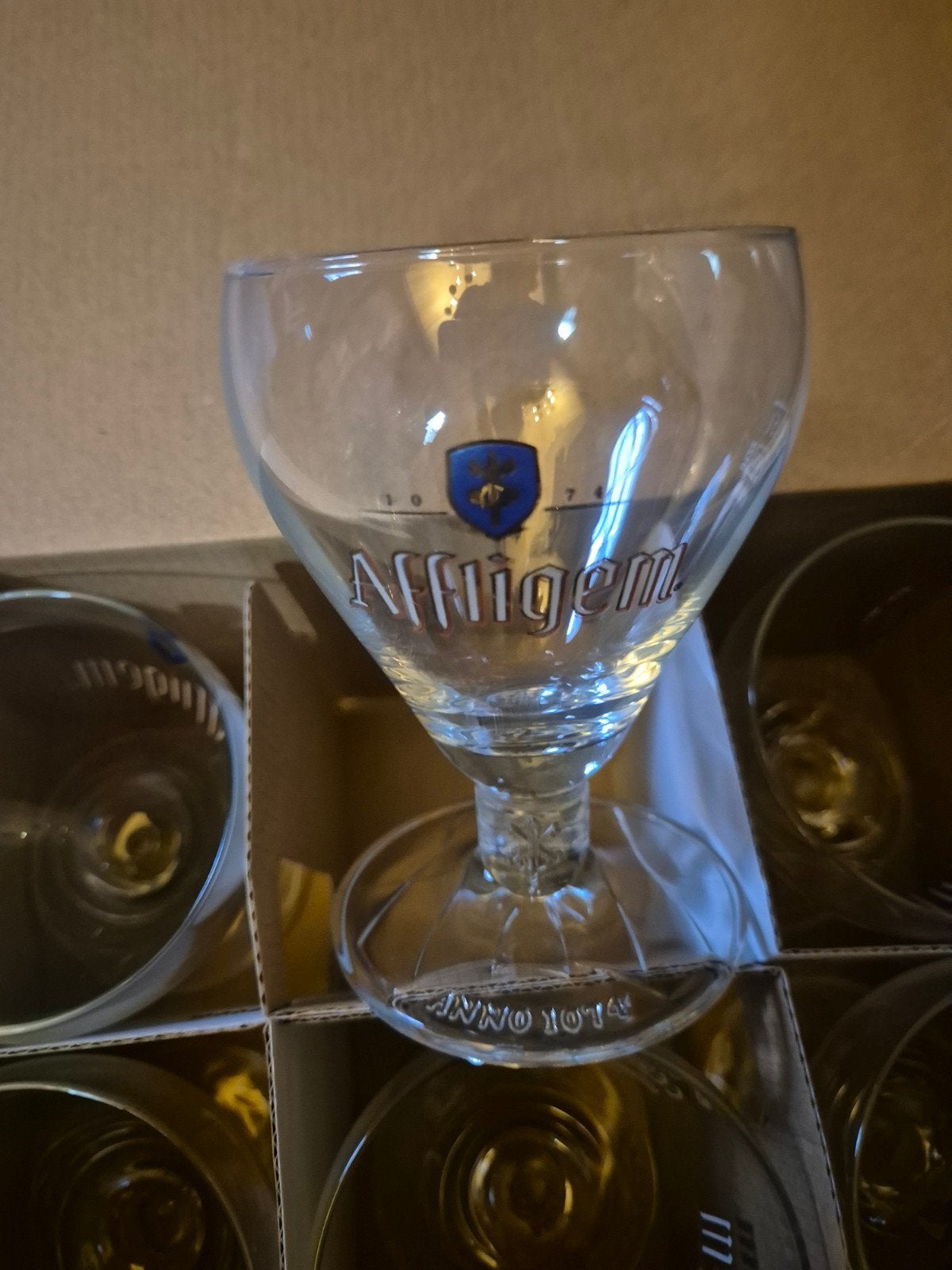 Affligem glazen 15 cl zeldzaam smakend, Ophalen of Verzenden, Bierglas