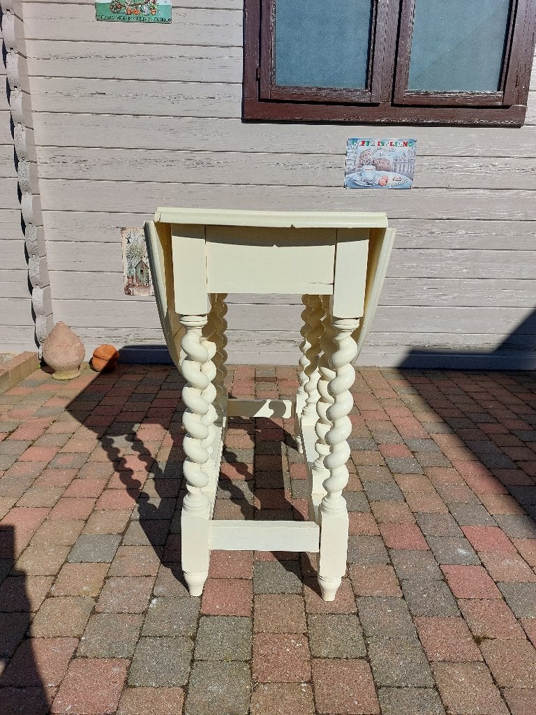 Massief eiken tafeltje, Ophalen, Gebruikt, 75 cm of meer, Hout