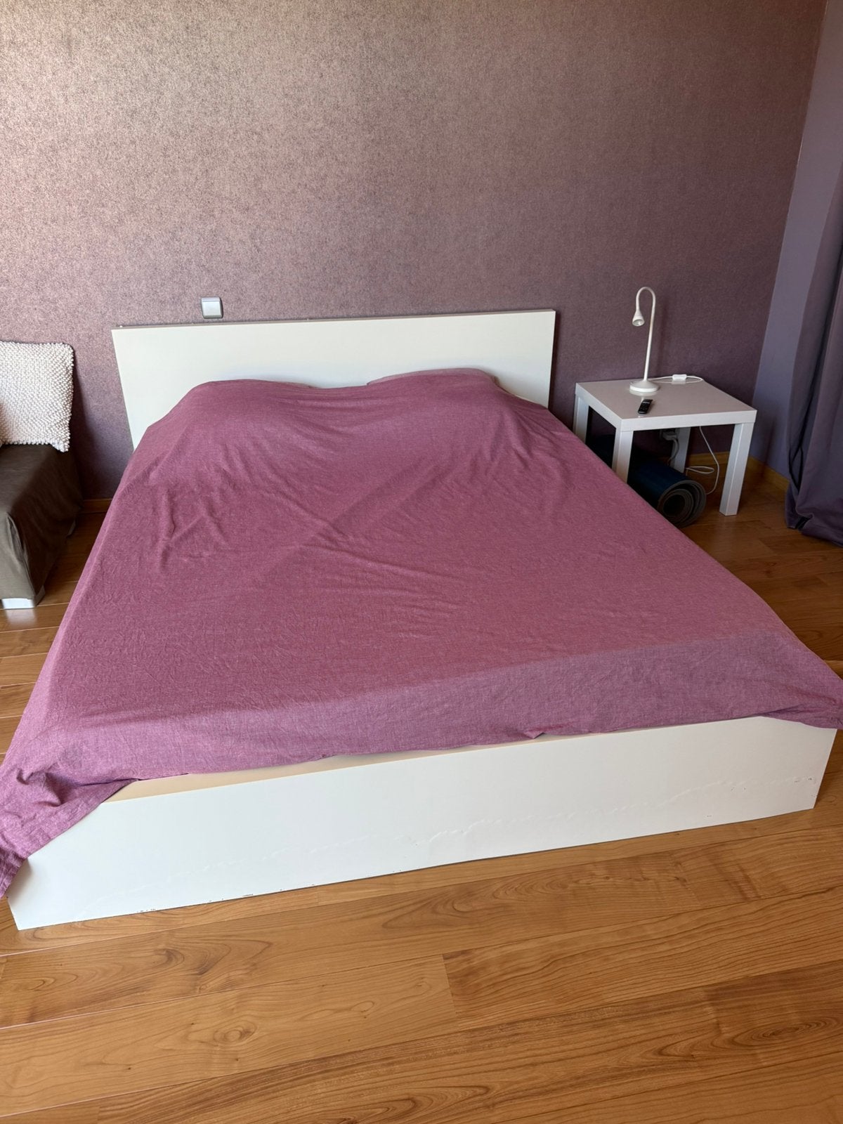 Lit complet avec 2 sommiers de 80 cm et matelas de 160 cm, Enlèvement, Comme neuf, Blanc, 160 cm