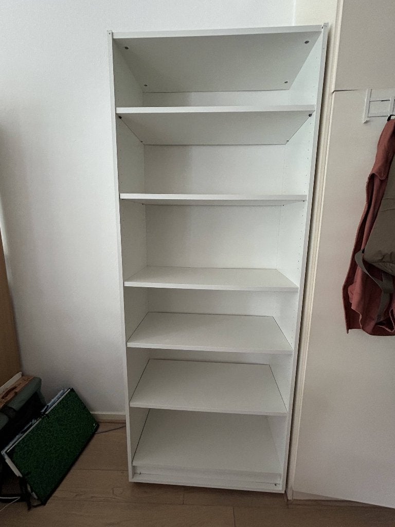 Etagère Billy blanc sur roues, Maison & Meubles, 25 à 50 cm, Comme neuf, Enlèvement, 200 cm ou plus