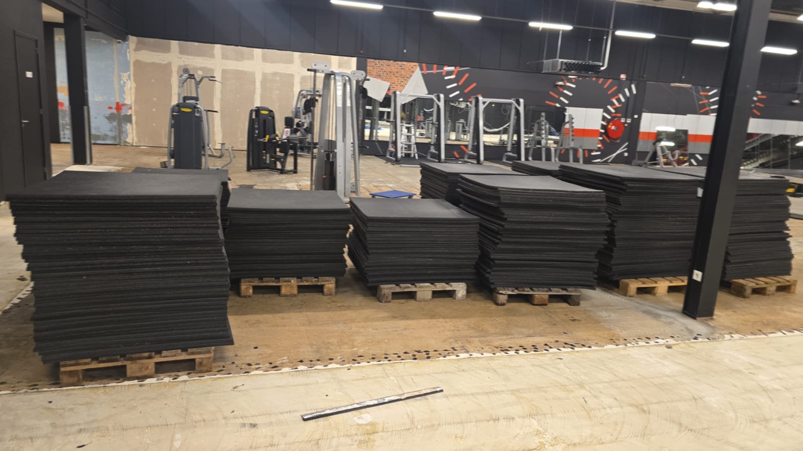 Rubber tegels - goede staat - 2 cm dik, Sport en Fitness, Ophalen