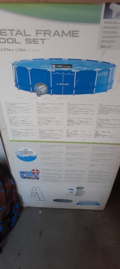 zwembad, Jardin & Terrasse, Piscines, 300 cm ou plus, Rond, Enlèvement, Utilisé