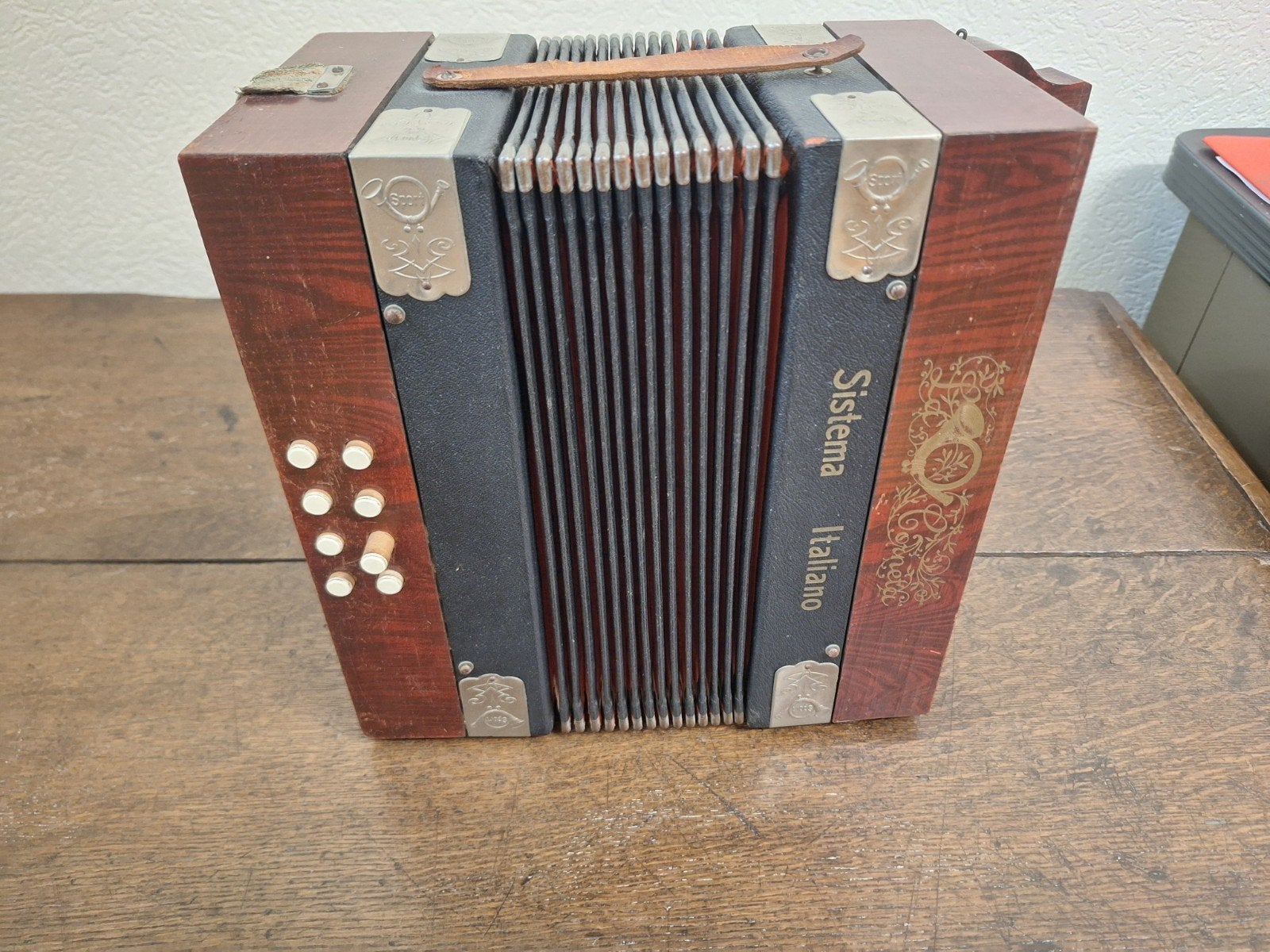 vintage acordeon, Ophalen